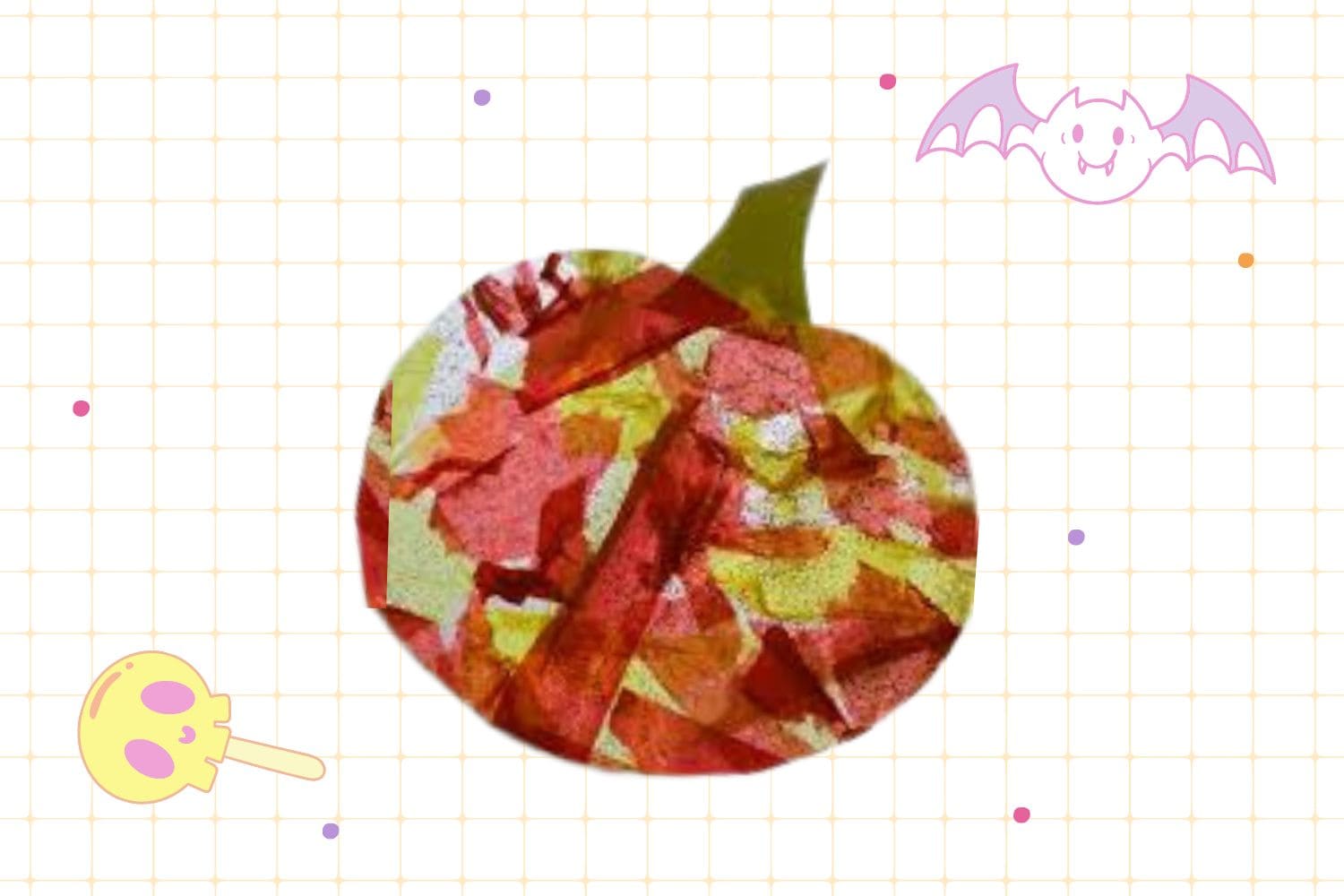#11 Tissue Paper Pumpkins Color Mixing Pumpkin Collage