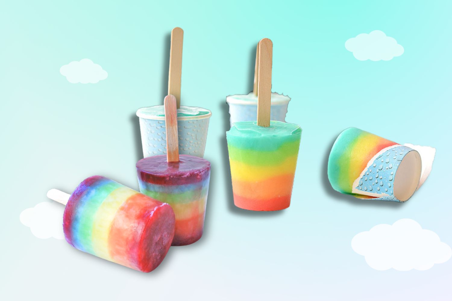 #4 Rainbow Popsicles