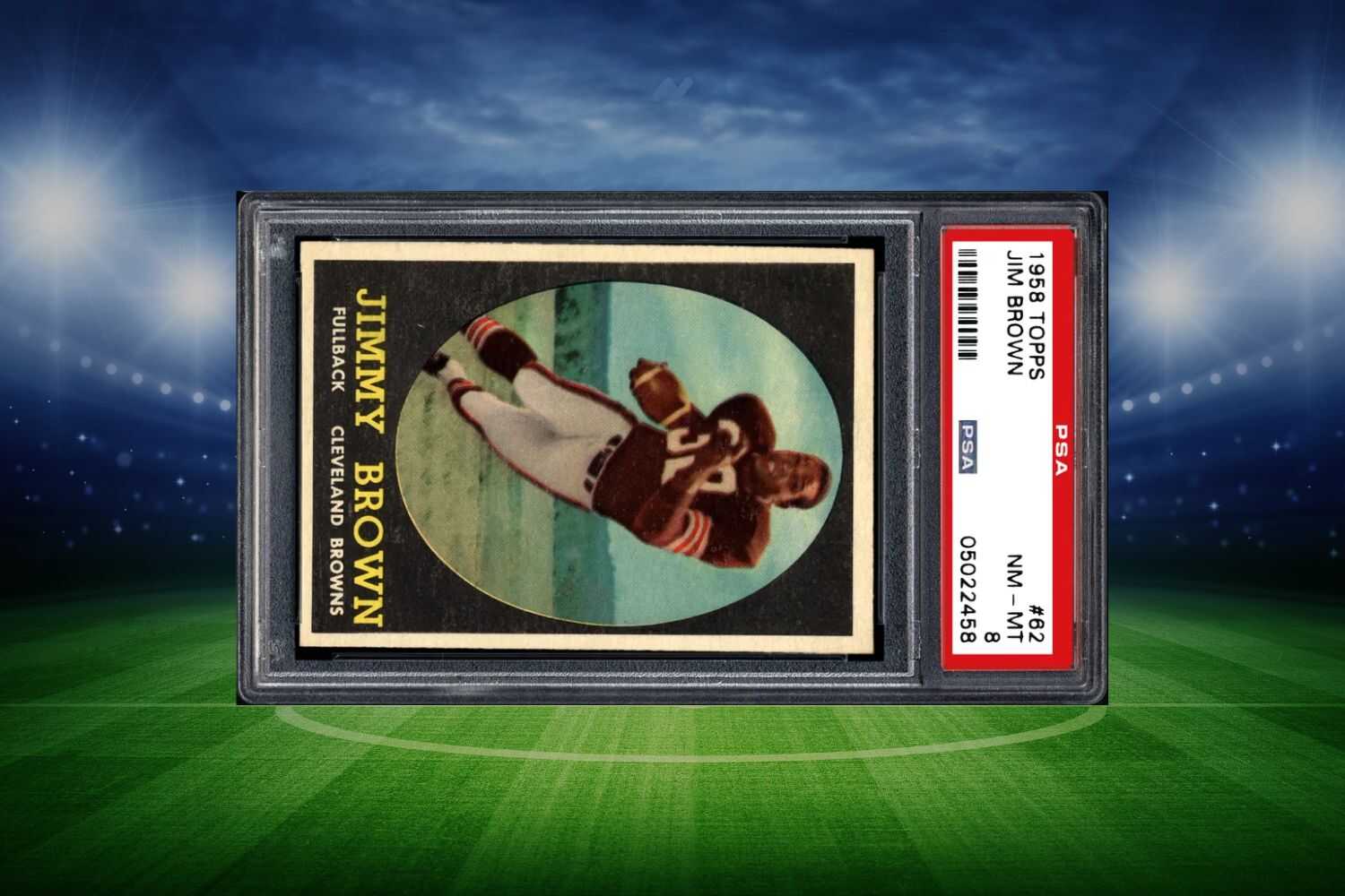 #13 Jim Brown 1958 Topps Rookie Card #62