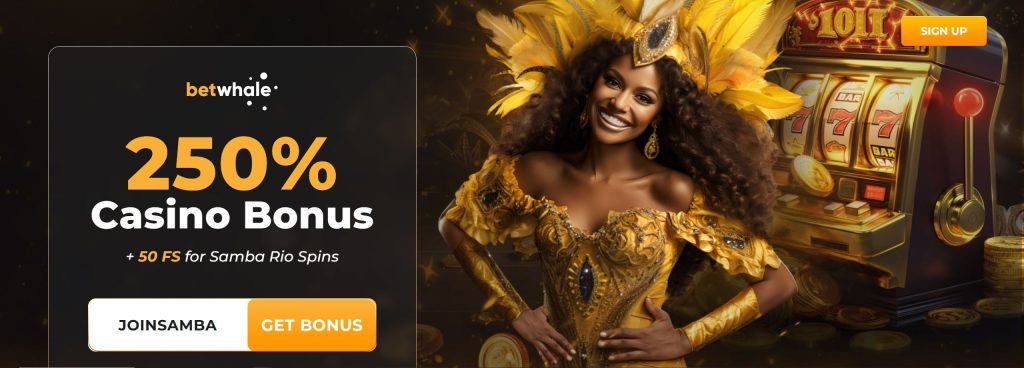 BetWhale NY online casino homepage showing crypto-friendly banking and fast real money payouts.